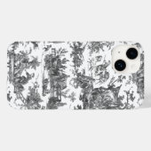Rustisch Boerderij Frans Toile-Black & White Case-Mate iPhone Case (Achterkant (horizontaal))