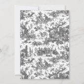  Rustisch Boerderij Frans Toile-Black & White Notitiekaartje (Achterkant)