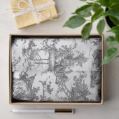  Rustisch Boerderij Frans Toile-Black & White Tissuepapier (Geschenk)