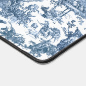 Rustisch Boerderij Frans Toile-Blue en White Bureaumat (Hoek)