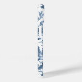  Rustisch Boerderij Frans Toile-Blue en White Case-Mate iPhone Case (Achterkant / Rechts)