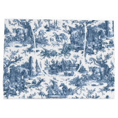  Rustisch Boerderij Frans Toile-Blue en White Groot Cadeauzakje (Achterkant)