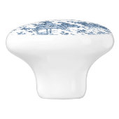  Rustisch Boerderij Frans Toile-Blue en White Keramische Knop (Zijkant)