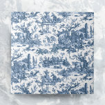 Rustisch Boerderij Frans Toile-Blue en White Tegeltje<br><div class="desc">Dit prachtige  Franse toile de jouy-patroon van ca. 1780 bevat beelden van het vrolijke leven van het rustige boerderij,  met inbegrip van dieren,  oude ruïnes,  huisjes en boeren die werken en op een witte achtergrond blauw spelen.</div>