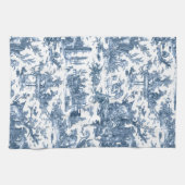 Rustisch Boerderij Frans Toile-Blue en White Theedoek (Horizontaal)