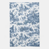 Rustisch Boerderij Frans Toile-Blue en White Theedoek (Verticaal)