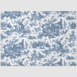  Rustisch Boerderij Frans Toile-Blue en White Tissuepapier