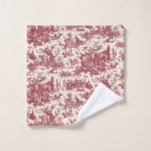  Rustisch Boerderij Frans Toile-Red & Tan Bad Handdoek (Wasdoekje)