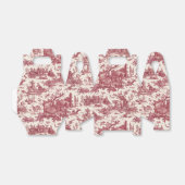  Rustisch Boerderij Frans Toile-Red & Tan Bedankdoosjes (Uitgevouwen)