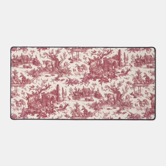  Rustisch Boerderij Frans Toile-Red & Tan Bureaumat (Voorkant)