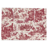 Rustisch Boerderij Frans Toile-Red & Tan Groot Cadeauzakje (Achterkant)