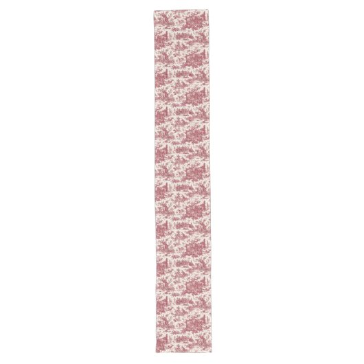  Rustisch Boerderij Frans Toile-Red & Tan Lange Tafelloper (Voorkant)