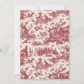 Rustisch Boerderij Frans Toile-Red & Tan Notitiekaartje (Achterkant)