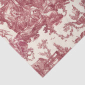  Rustisch Boerderij Frans Toile-Red & Tan Tissuepapier (Detail)