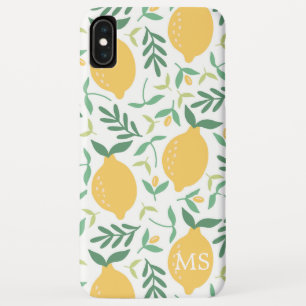 Rustisch Boerderij - Geel lemonpatroon monogram Case-Mate iPhone Case