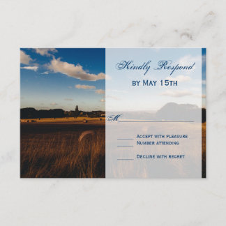Rustisch Boerderij Hay Bales Wedding RSVP-kaarten RSVP Kaartje