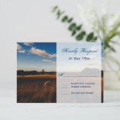 Rustisch Boerderij Hay Bales Wedding RSVP-kaarten RSVP Kaartje (Staand voorkant)