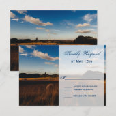 Rustisch Boerderij Hay Bales Wedding RSVP-kaarten RSVP Kaartje (Voorkant / Achterkant)
