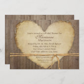 Rustisch Boerderij  Heart Vrijgezellenfeest Kaart (Voorkant / Achterkant)