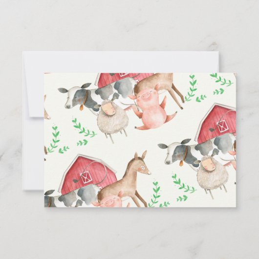 Rustisch Boerderij Hoe groot is mama's buikKaart Kaart (Achterkant)