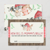 Rustisch Boerderij Hoe groot is mama's buikKaart Kaart (Voorkant / Achterkant)