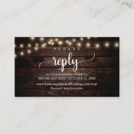 Rustisch Boerderij hout, String Lights, online RSV Informatiekaartje