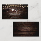 Rustisch Boerderij hout, String Lights, online RSV Informatiekaartje (Voorkant / Achterkant)