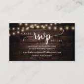 Rustisch Boerderij hout, String Lights, online RSV Informatiekaartje (Voorkant)