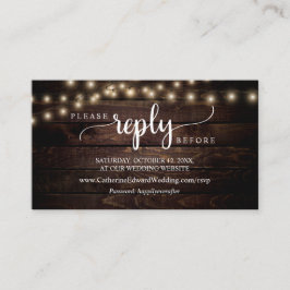 Rustisch Boerderij hout, String Lights, online RSV Informatiekaartje