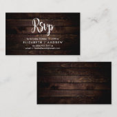 Rustisch Boerderij Hout, Witte doopvont, RSVP antw Informatiekaartje (Voorkant / Achterkant)