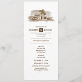 Rustisch Boerderij, Kraft Paper Wedding Programme Programmakaart (Voorkant)