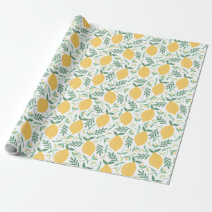 Rustisch Boerderij Lemon Pattern Cadeaupapier