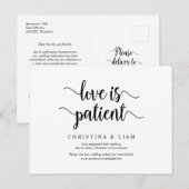 Rustisch Boerderij, Liefde is geduldig, huwelijk u Briefkaart (Voorkant / Achterkant)