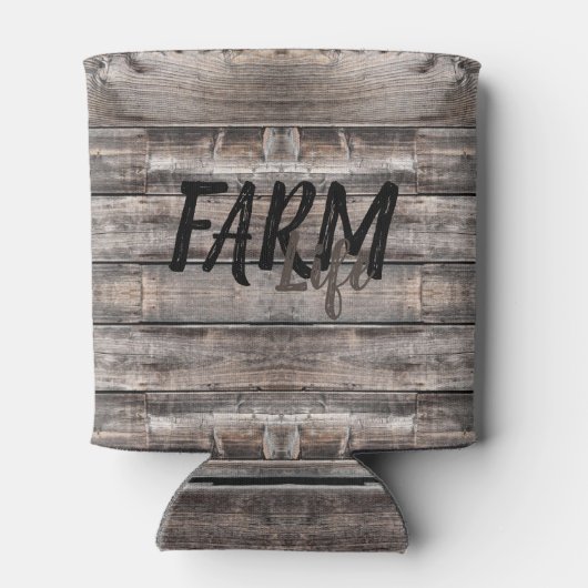 Rustisch BOERDERIJ LIFE in script Blikjeskoeler (Achterkant)