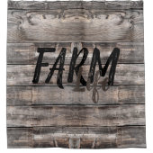 Rustisch BOERDERIJ LIFE in script Douchegordijn (Voorkant)