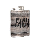 Rustisch BOERDERIJ LIFE in script | Heupfles (Rechts)