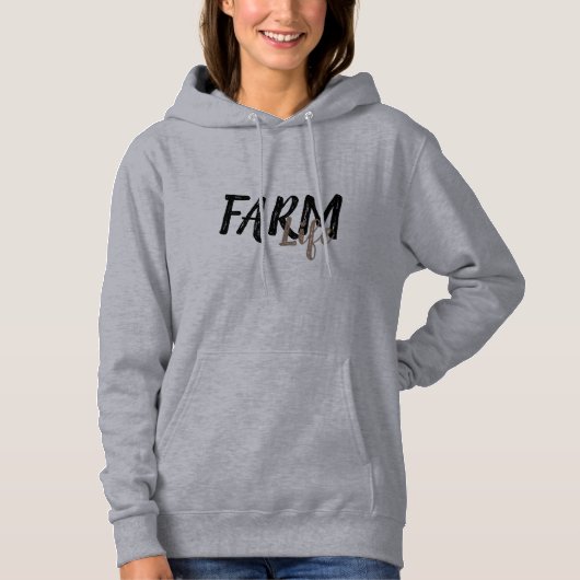 Rustisch BOERDERIJ LIFE in script | Hoodie (Voorkant)