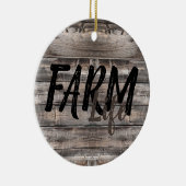 Rustisch BOERDERIJ LIFE in script Keramisch Ornament (Rechts)