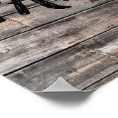 Rustisch BOERDERIJ LIFE in script | Poster (Hoek)