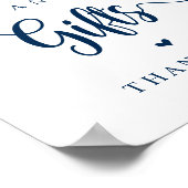 Rustisch Boerderij, marineblauw, huwelijkskaarten  Poster (Hoek)