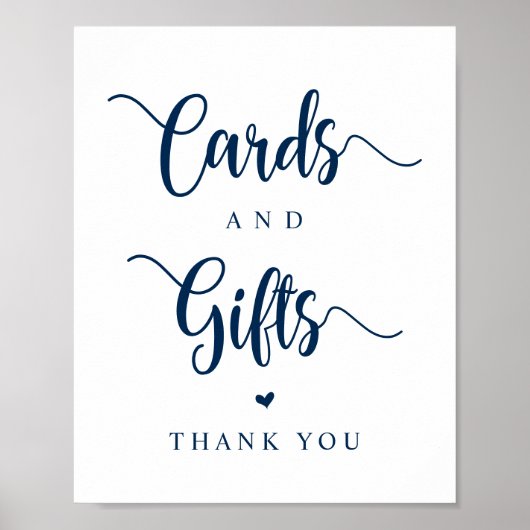 Rustisch Boerderij, marineblauw, huwelijkskaarten  Poster (Voorkant)