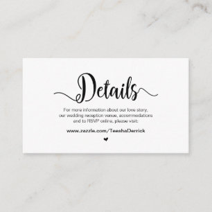 Rustisch Boerderij script, huwelijksgegevens Informatiekaartje