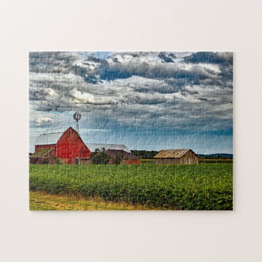 Rustisch  Boerderij Teelt Sojabonen Legpuzzel (Horizontaal)