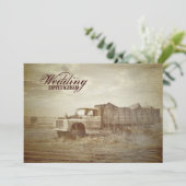 Rustisch Boerderij Truck Western Land Weddenschap Kaart (Staand voorkant)