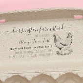 Rustisch Boerderij uit de kippenfamilie Verse eier Zelfinktende Stempel