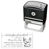 Rustisch Boerderij uit de kippenfamilie Verse eier Zelfinktende Stempel (In situ)