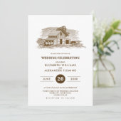 Rustisch | BOERDERIJ | Uitnodigingen tot weduwscha (Staand voorkant)