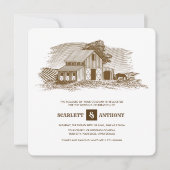 Rustisch | BOERDERIJ | Uitnodigingen tot weduwscha (Voorkant)