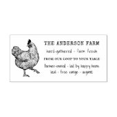  Rustisch Boerderij van de kippenfamilie - Eierkar Rubberstempel (Afrduk)