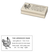  Rustisch Boerderij van de kippenfamilie - Eierkar Rubberstempel (Gestempeld)